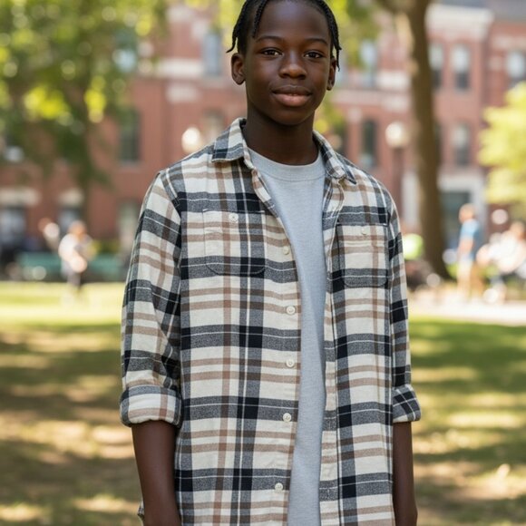 2 Gap Kids Long Sleeve Button Up Flannel Shirts - NWT! - Picture 3 of 13